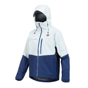 MJ1300 Men's Taku Elite Waterproof Jacket Pebble Grey-Neptune Navy